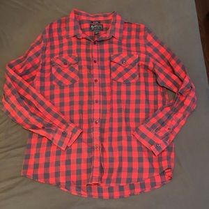 Lightweight flannel pattern button down XXL